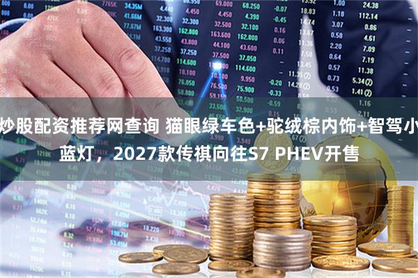 炒股配资推荐网查询 猫眼绿车色+驼绒棕内饰+智驾小蓝灯，2027款传祺向往S7 PHEV开售